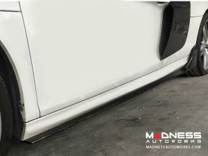 Audi R8 Car Side Skirt Extensions - Carbon Fiber - Set